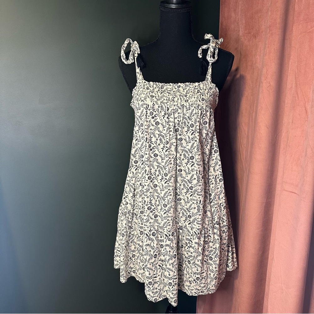Old Navy Floral Print Dress with Bow Straps